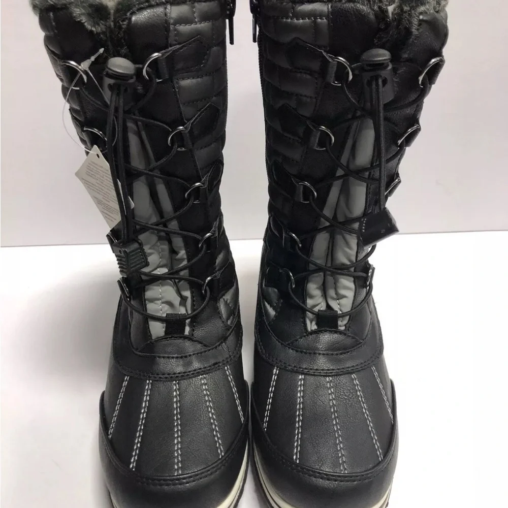 Tundra Women’s Zermat, Black Winter Boots, Size 8M